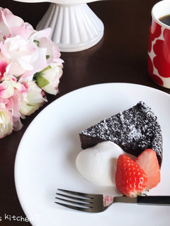 甘さ控えめ♡豆腐ガトーショコラ!-レシピのメイン写真