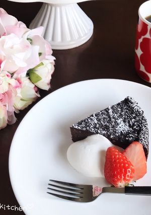 甘さ控えめ♡豆腐ガトーショコラ！-レシピのメイン写真