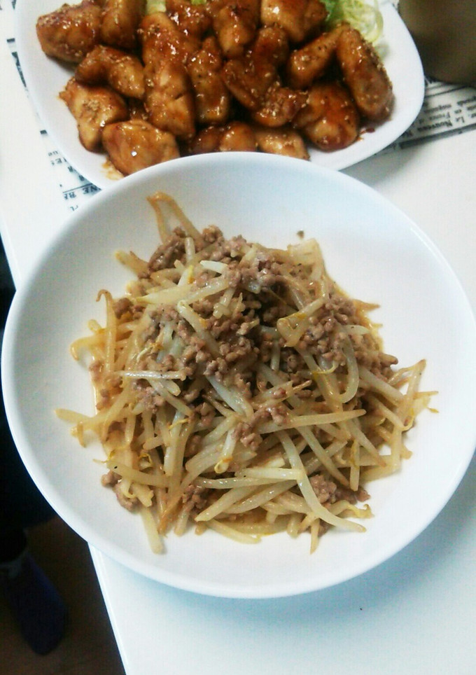 もやしと挽き肉のマヨ炒め-レシピのメイン写真