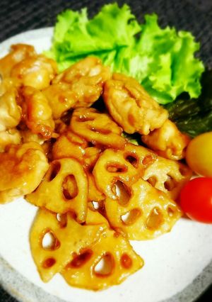 簡単☆鶏むね肉と根菜の甘酢あん焼き-レシピのメイン写真