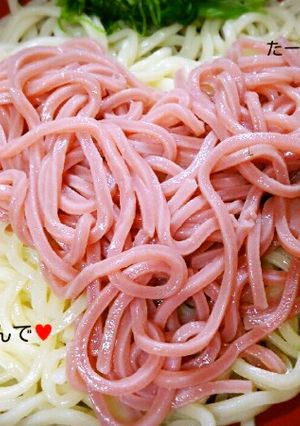 手打ち紅白うどん-レシピのメイン写真
