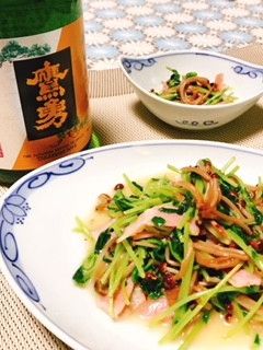 豆苗と山茶茸、ベーコンのバター炒め-レシピのメイン写真