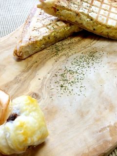 チーズ(マヨ)とハムエッグのホットサンド-レシピのメイン写真