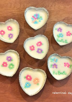 お花バレンタイン♩簡単♩可愛い♩友チョコ-レシピのメイン写真