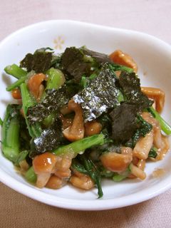 なめこと春菊のみぞれ和え-レシピのメイン写真