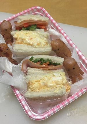 簡単♪半熟卵サンドイッチ弁当/part1-レシピのメイン写真