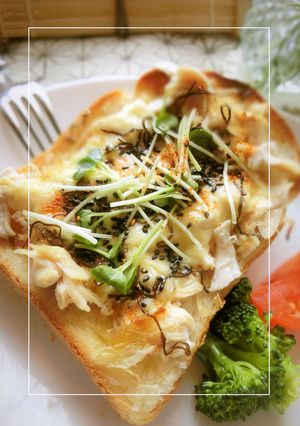 蒸し鶏の和トースト-レシピのメイン写真