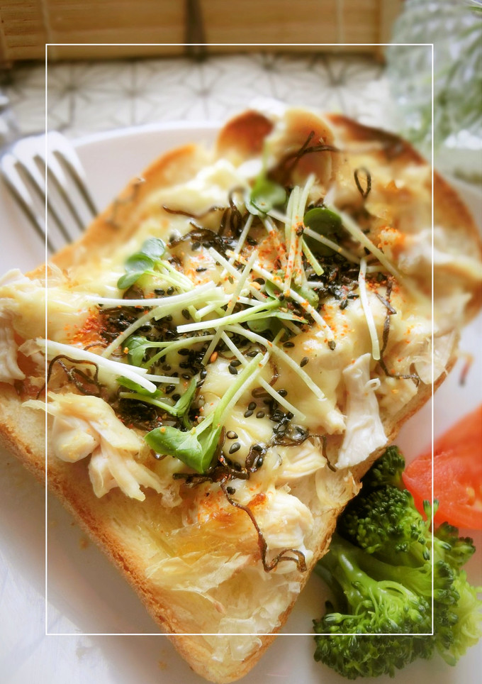 蒸し鶏の和トースト-レシピのメイン写真