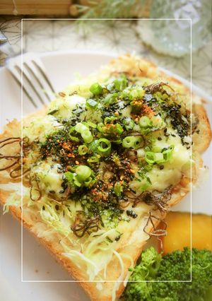 青海苔香る❀千切りキャベツの和トースト-レシピのメイン写真