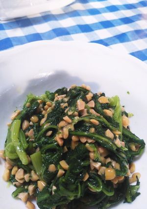 簡単！美味しい!春菊と納豆の和え物-レシピのメイン写真