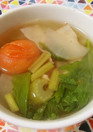 ヤーコン&セロリ 酸味のあるスープ-レシピのメイン写真