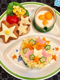 ☆幼児食☆ 七夕 お星さまプレート-レシピのメイン写真