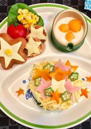 ☆幼児食☆ 七夕 お星さまプレート-レシピのメイン写真