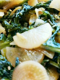 大根菜と生姜の炒め煮-レシピのメイン写真
