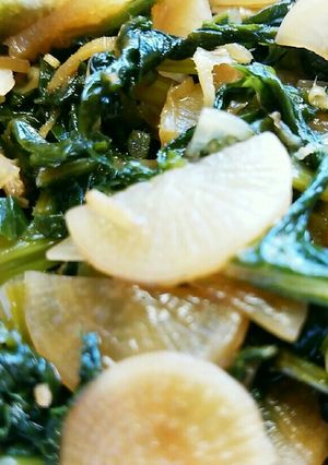 大根菜と生姜の炒め煮-レシピのメイン写真