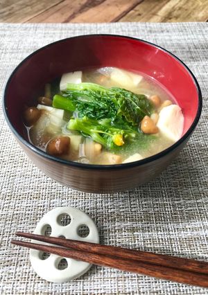春の味噌汁*菜の花*-レシピのメイン写真
