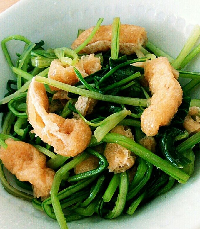 みぶ菜とお揚げさんの簡単炒め煮-レシピのメイン写真