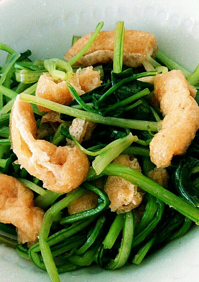 みぶ菜とお揚げさんの簡単炒め煮-レシピのメイン写真