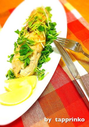 簡単メイン☆豚こま&豆苗ロールステーキ-レシピのメイン写真