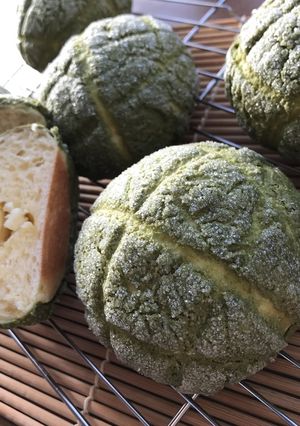 激うま♡虜になる抹茶ホワイトメロンパン♡-レシピのメイン写真