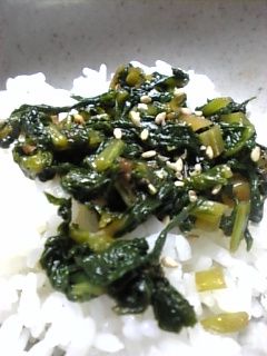めちゃウマ!!春菊の胡麻油炒め♪!!-レシピのメイン写真