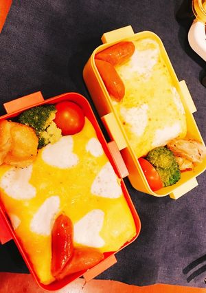 LOVE×2！バレンタイン弁当！簡単！-レシピのメイン写真