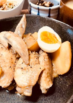 ホクホク♪ホロホロ♪手羽先の甘辛煮♡-レシピのメイン写真