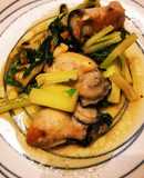 冷凍牡蠣とセロリのイタリアン炒め