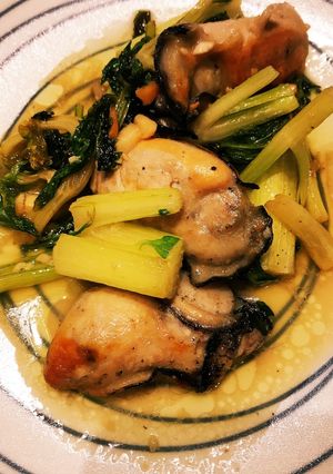 冷凍牡蠣とセロリのイタリアン炒め-レシピのメイン写真
