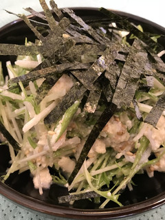 白だしde水菜と豆腐サラダ+しらす*-レシピのメイン写真