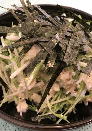 白だしde水菜と豆腐サラダ+しらす＊-レシピのメイン写真