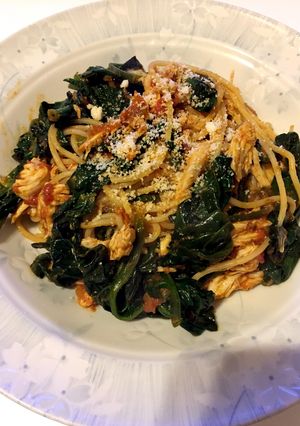 ササミとほうれん草のパスタ-レシピのメイン写真