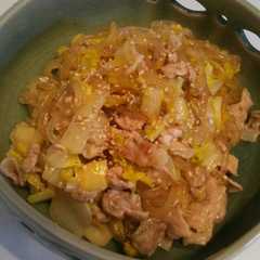 くずきりと豚肉の炒め物-レシピのメイン写真