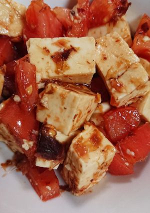 豆腐とトマトのめんつゆ鰹節サラダ-レシピのメイン写真