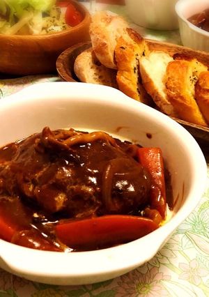 ビーフシチューハンバーグ-レシピのメイン写真