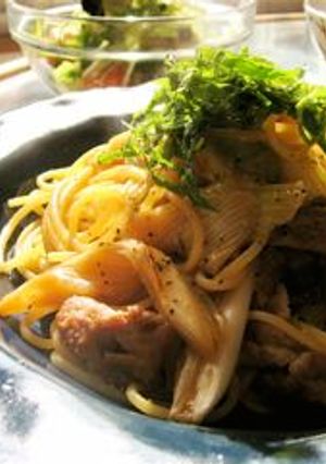 コクうまぁ☆ねぎ豚味噌パスタ-レシピのメイン写真