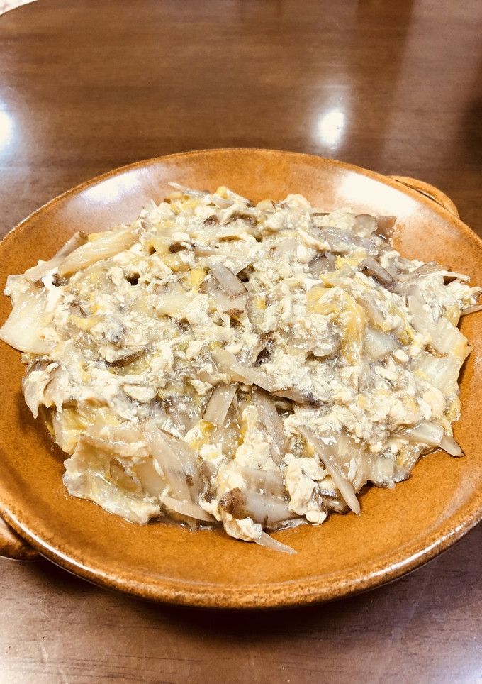 白菜とゴボウの卵とじ-レシピのメイン写真