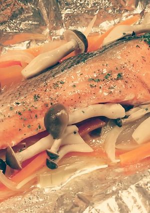 鮭としめじのホイル焼き-レシピのメイン写真