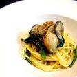 牡蠣とほうれん草のパスタ