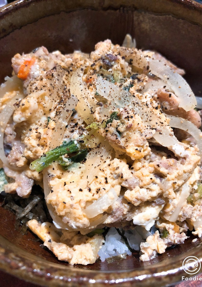 消化に優しい〜鯖水煮缶の卵とじ丼-レシピのメイン写真
