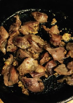鶏砂肝のマスタード焼き-レシピのメイン写真