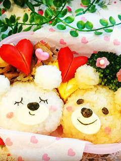キャラ弁♡ラブラブクマちゃんズ-レシピのメイン写真