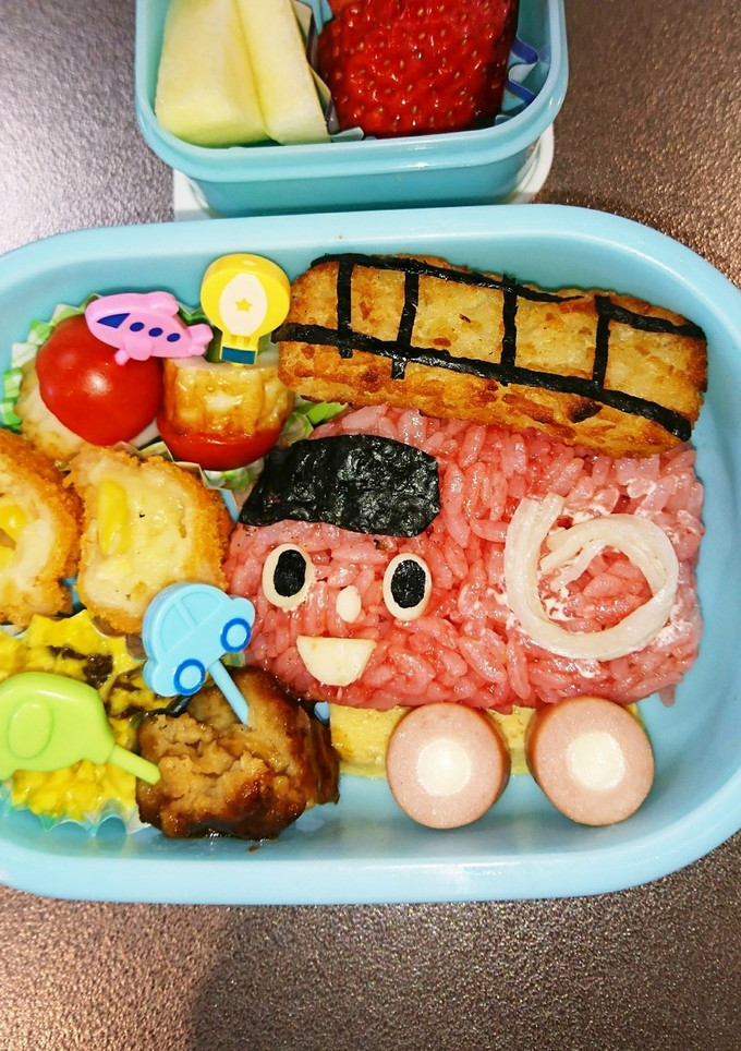 はたらくくるま 消防車 幼稚園のお弁当-レシピのメイン写真