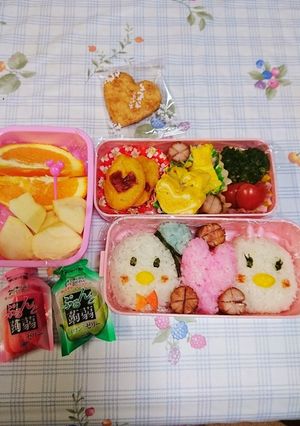 キャラ弁☆バレンタイン♡ツムツム弁当-レシピのメイン写真