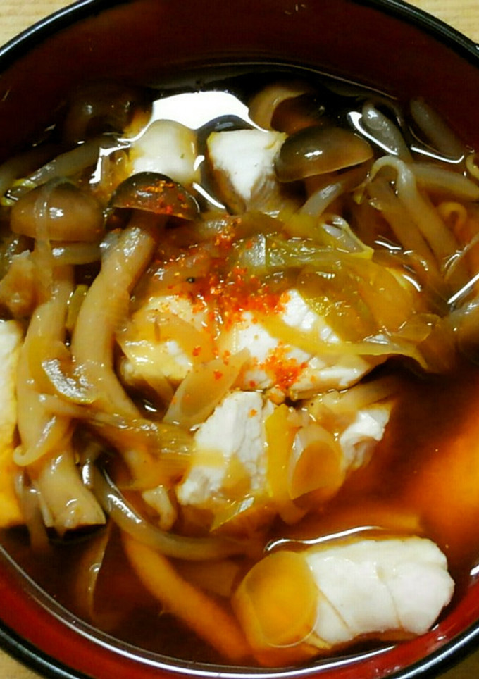 鶏ささみとネギ もやし しめじの甘辛煮✿-レシピのメイン写真