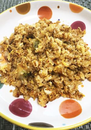 チーズダッカルビの残ったタレでキムチ炒飯-レシピのメイン写真