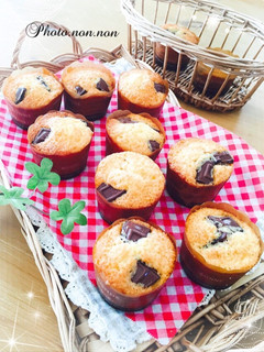 ホットケーキミックスで板チョコマフィン-レシピのメイン写真