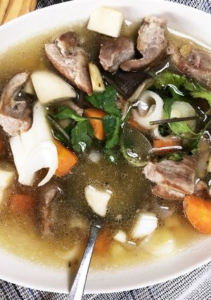 豚肉のエスニックスープ♪〜パクチー添え-レシピのメイン写真
