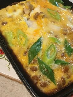 納豆とスケソウタラの和風オムレツ-レシピのメイン写真