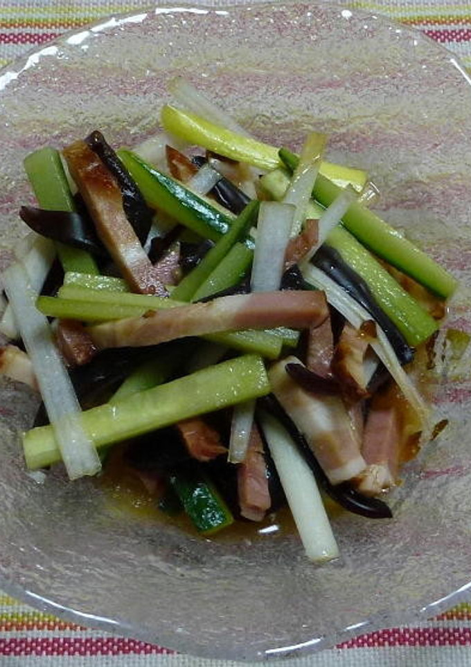 生キクラゲと焼豚の中華風和えもの-レシピのメイン写真